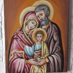 Αγια Οικογενεια χειροποιητοι πινακες σε καμβα η’ μονο καμβα